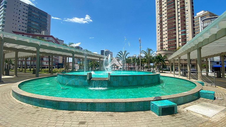 Moderno apto frente à praia, com incrível vista e churrasque