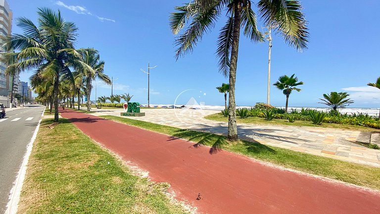 Moderno apto frente à praia, com incrível vista e churrasque