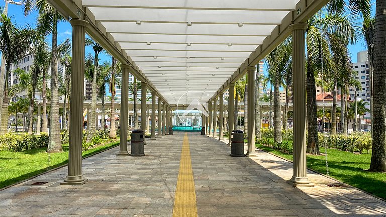 Moderno apto frente à praia, com incrível vista e churrasque