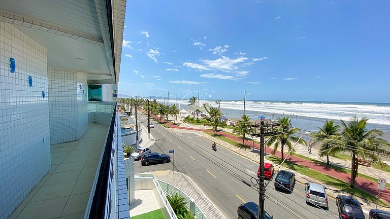 Moderno apto frente à praia, com incrível vista e churrasque